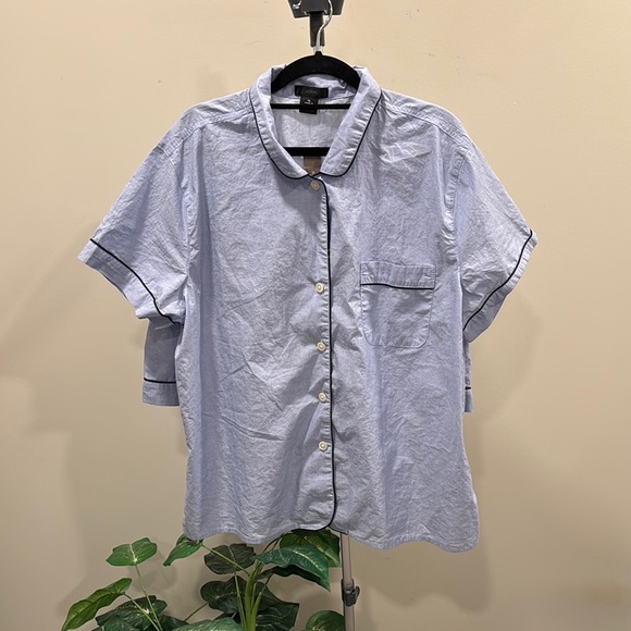 J. Crew End-on-end Cotton Pajama Short Set in Hydrangea NWT - Picture 3 of 15